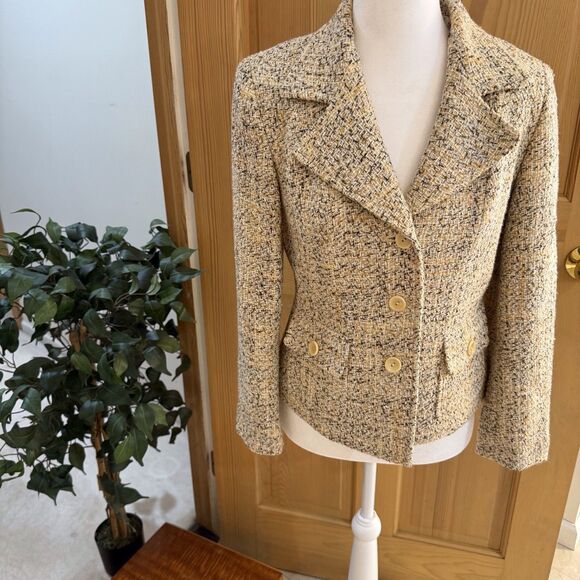 Vintage Talbots Tweed Blazer Jacket Sz 2 Single Breast Old Money Preppy Classic - Picture 2 of 14